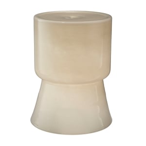 Jamie Young Co Huntington Garden Glass Stool in Cream