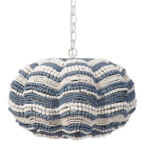 J&D Designs Co Clamshell Chandelier in Blue and White in Small