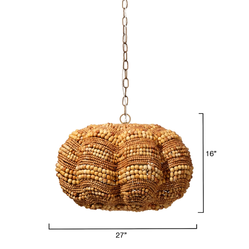 J&D Designs Co Clamshell Chandelier in Natural in Small