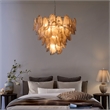 J&D Designs Co Magnolia Chandelier in Smoke and White Glass