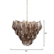 J&D Designs Co Magnolia Chandelier in Smoke and White Glass