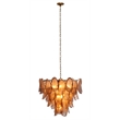 J&D Designs Co Magnolia Chandelier in Smoke and White Glass