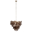 J&D Designs Co Magnolia Chandelier in Smoke and White Glass