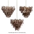 J&D Designs Co Magnolia Chandelier in Smoke and White Glass