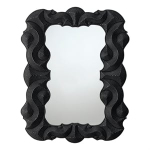 J&D Designs Co Baroque Mirror in Black