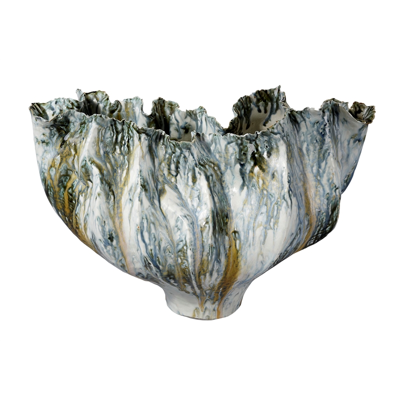 J&D Designs Co Beluga Vase in Blue