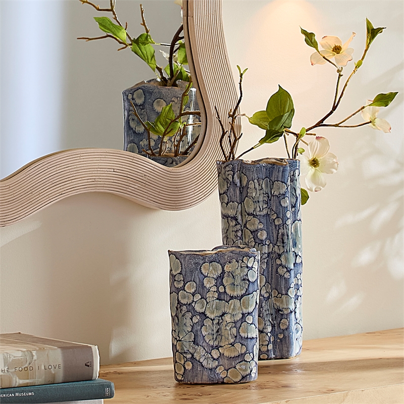 J&D Designs Co Cloud Medium and Small Vase Set in Blue
