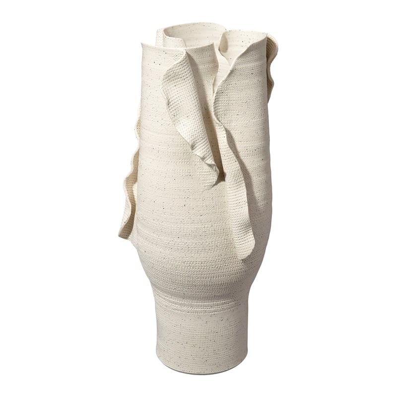 J&D Designs Co Severed Tall Vessel in White