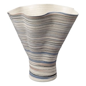 J&D Designs Co Splayed Vase in Blue