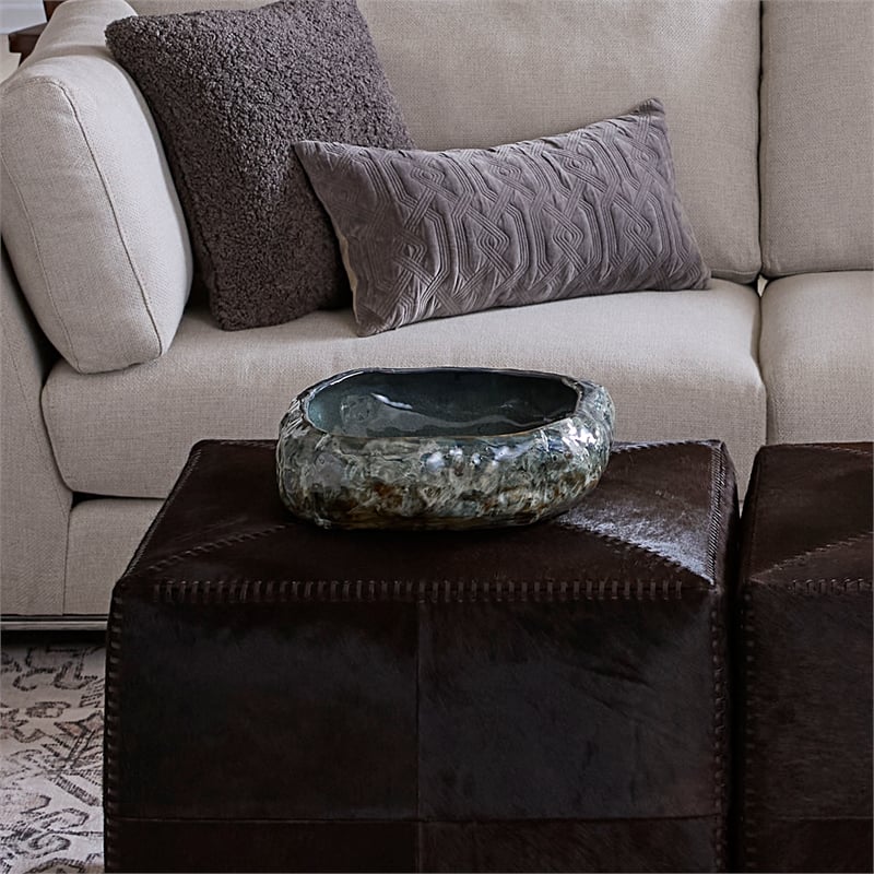 J&D Designs Co Unearthed Round Bowl in Gray