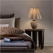 J&D Designs Co Agnes Table Lamp in Taupe Glass
