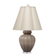J&D Designs Co Agnes Table Lamp in Taupe Glass