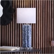 J&D Designs Co Small Flurry Table Lamp in Blue