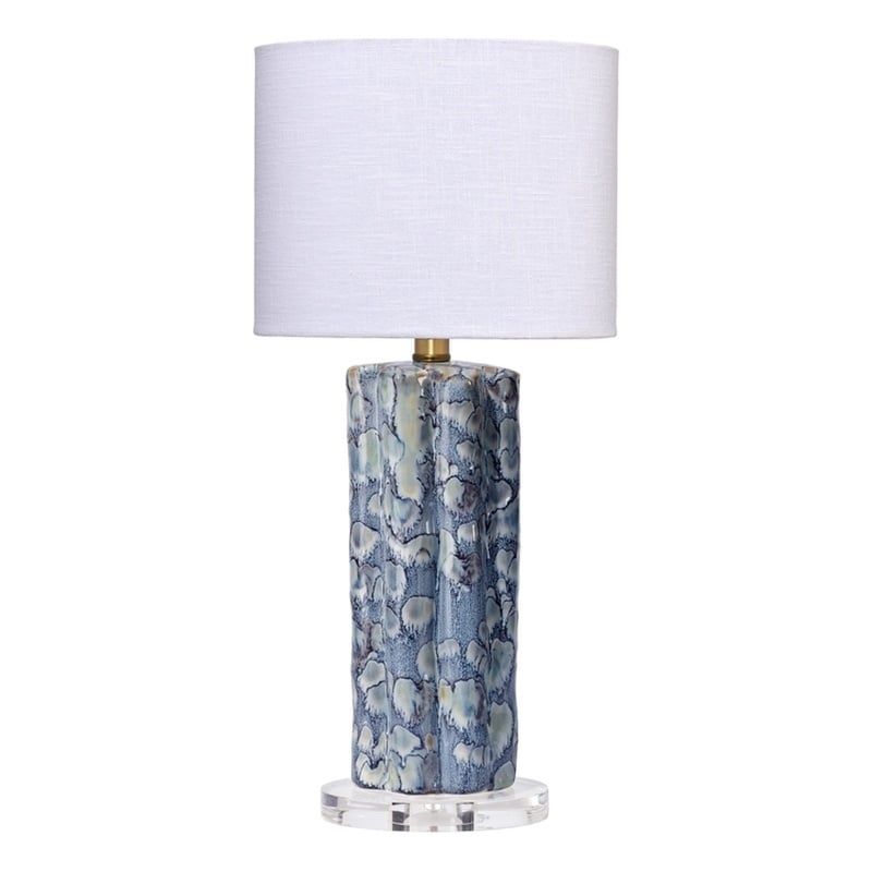 J&D Designs Co Small Flurry Table Lamp in Blue