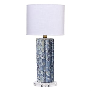 J&D Designs Co Small Flurry Table Lamp in Blue