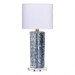 J&D Designs Co Small Flurry Table Lamp in Blue