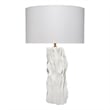 J&D Designs Co Sweetwood Table Lamp in White