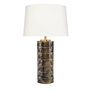 J&D Designs Co Wright Table Lamp in Iridescent Espresso Ceramic