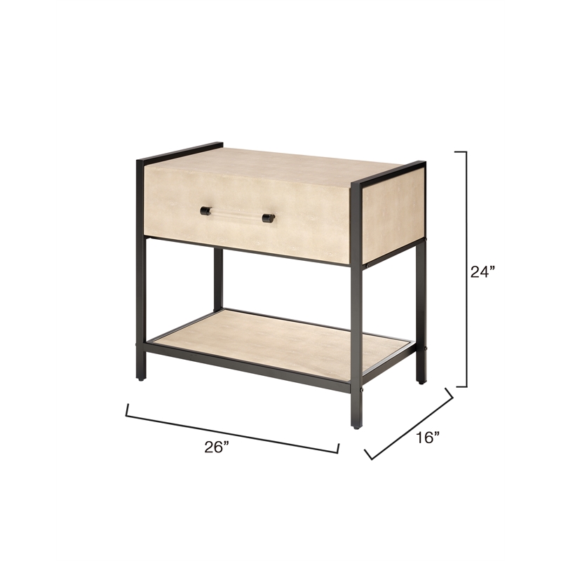 J&D Designs Cassius Side Table in Taupe