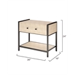 J&D Designs Cassius Side Table in Taupe