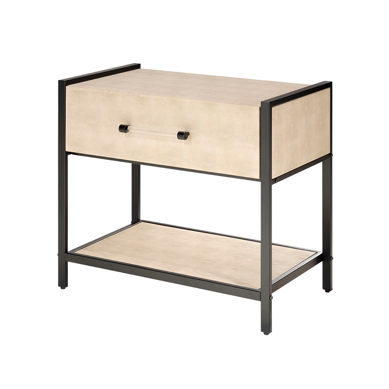 J&D Designs Cassius Side Table in Taupe