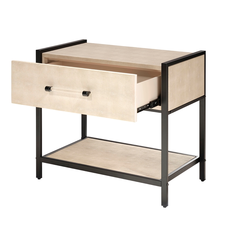 J&D Designs Cassius Side Table in Taupe