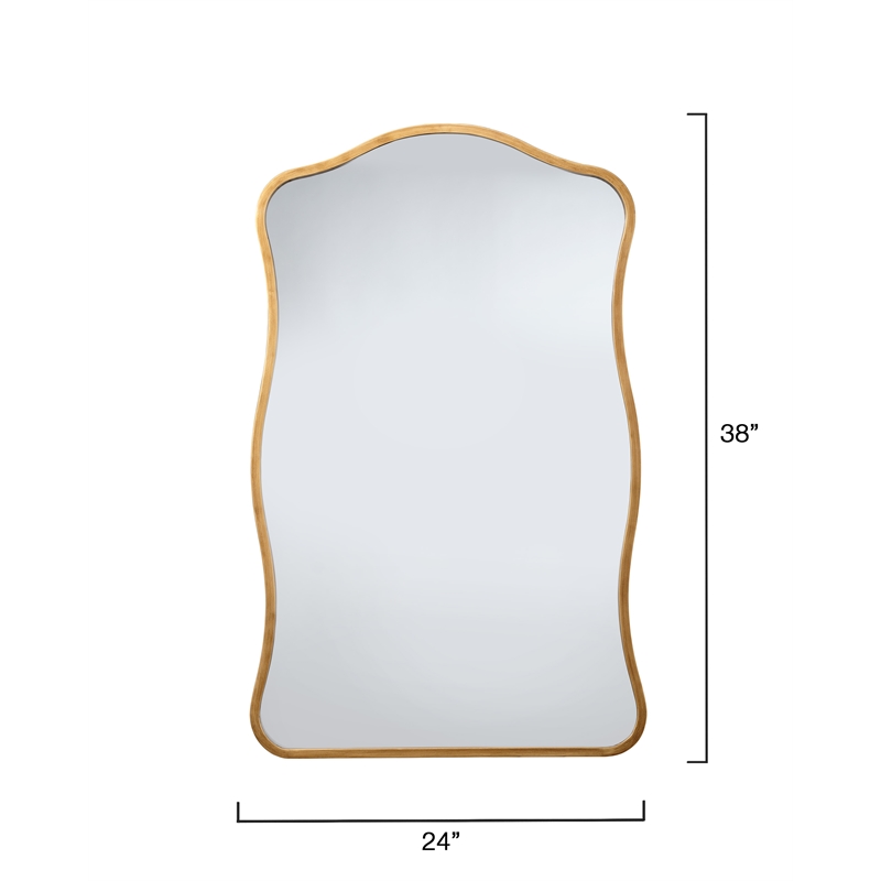 J&D Designs Aurora Wall Mirror in Antique Brass