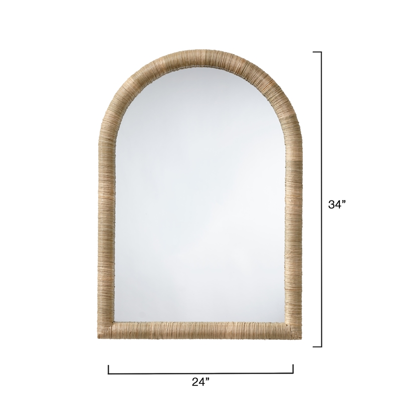 J&D Designs Hill Arch Mirror in Natural
