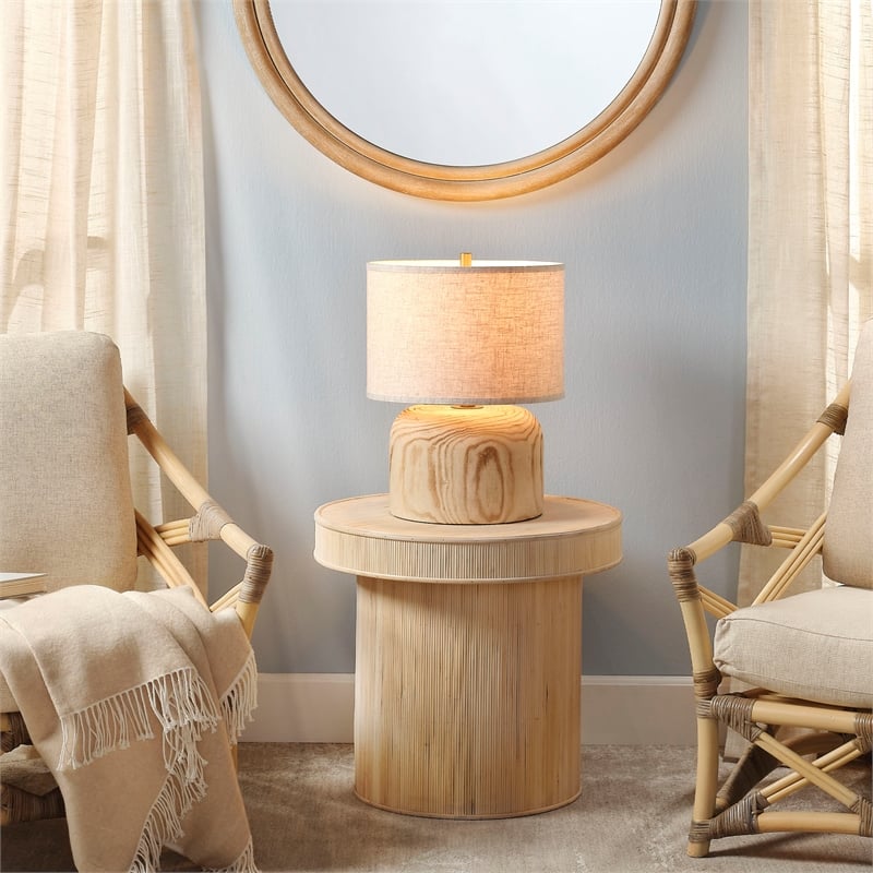 J&D Designs Timber Table Lamp in Natural
