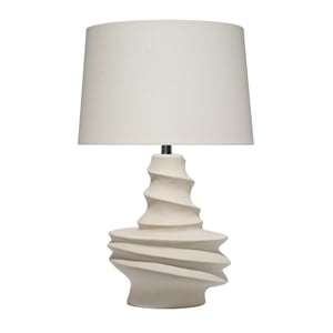 J&D Designs Co Dune Table Lamp in Off white