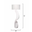 J&D Designs Co Cobra Floor Lamp in White Rice Stone