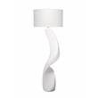 J&D Designs Co Cobra Floor Lamp in White Rice Stone