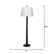 J&D Designs Co Revolution Wood 1-Light Floor Lamp in Black