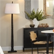 J&D Designs Co Revolution Wood 1-Light Floor Lamp in Black