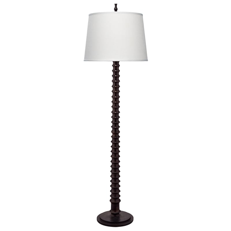 J&D Designs Co Revolution Wood 1-Light Floor Lamp in Black