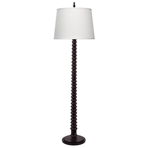 J&D Designs Co Revolution Wood 1-Light Floor Lamp in Black