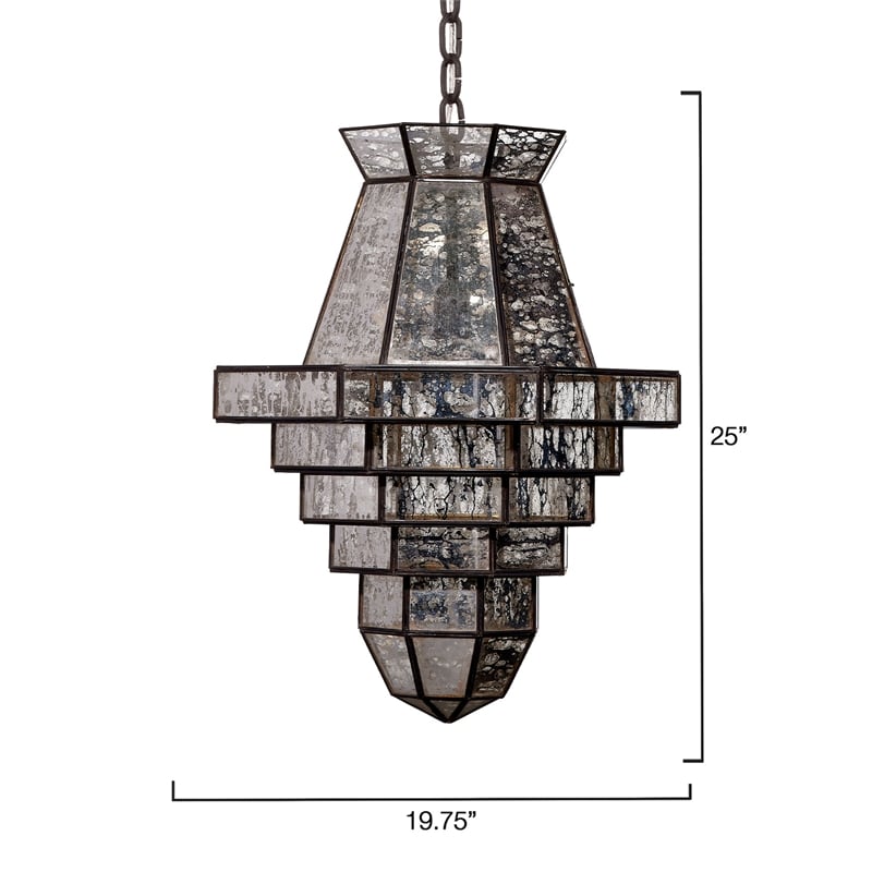 J&D Designs Co Imperial 1-Light Glass and Metal Pendant