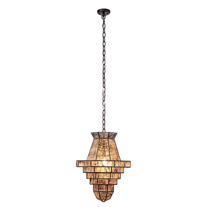 J&D Designs Co Imperial 1-Light Glass and Metal Pendant