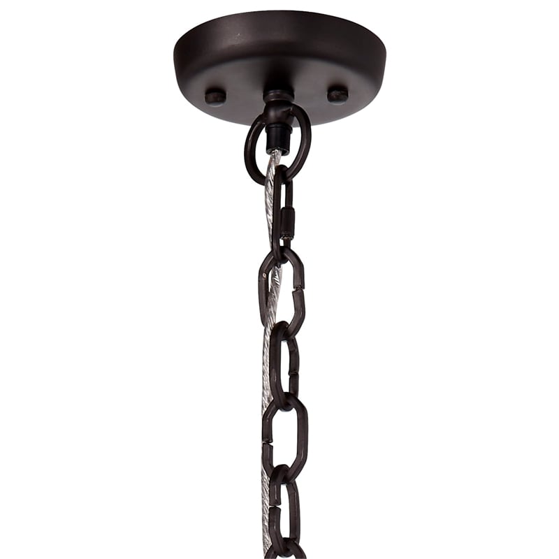 J&D Designs Co Imperial 1-Light Glass and Metal Pendant