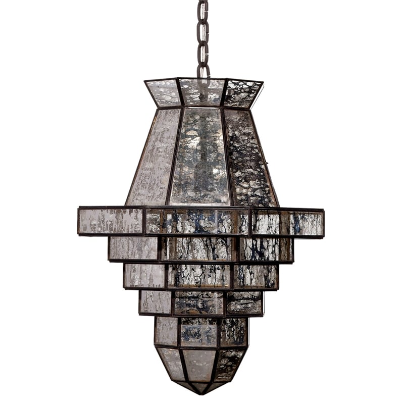 J&D Designs Co Imperial 1-Light Glass and Metal Pendant