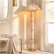 J&D Designs Co Seychelles 2-Light Rattan Floor Lamp in Natural Beige