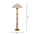 J&D Designs Co Seychelles 2-Light Rattan Floor Lamp in Natural Beige