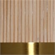 J&D Designs Co Seychelles 2-Light Rattan Floor Lamp in Natural Beige