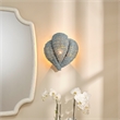 J&D Designs Co Anguilla1-Light Wood Beaded Wall Sconce in Blue