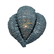 J&D Designs Co Anguilla1-Light Wood Beaded Wall Sconce in Blue
