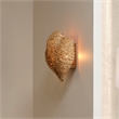 J&D Designs Co Anguilla 1-Light Wood Beaded Wall Sconce in Natural Beige