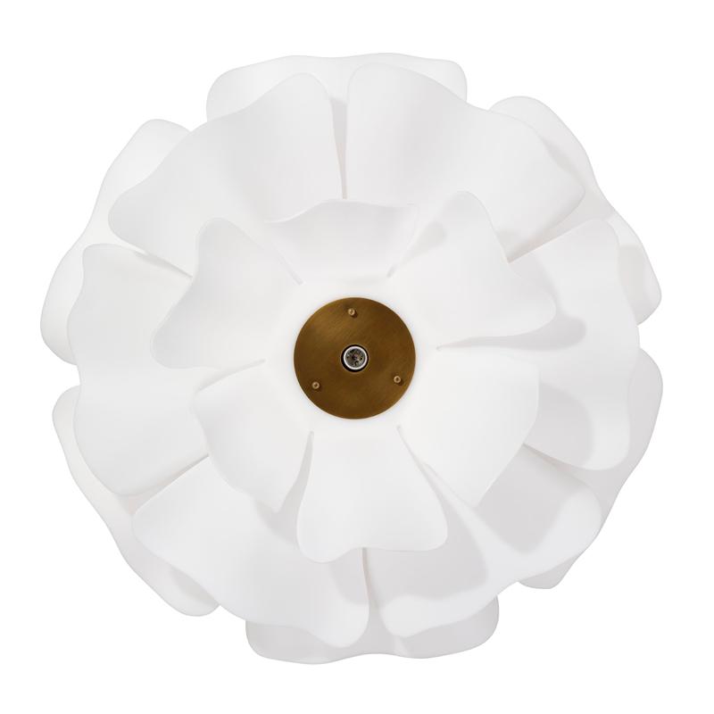 J&D Designs Co Zinnia 4-Light Acrylic Chandelier Large in White