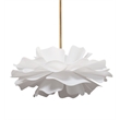 J&D Designs Co Zinnia 4-Light Acrylic Chandelier Large in White