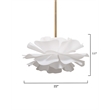 J&D Designs Co Zinnia 4-Light Acrylic Chandelier Small in White