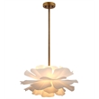 J&D Designs Co Zinnia 4-Light Acrylic Chandelier Small in White